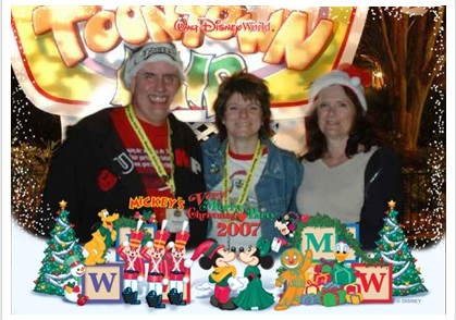 John, me, and Cathi at the Christmas party